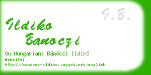 ildiko banoczi business card